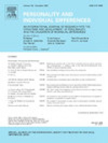Personality And Individual Differences期刊